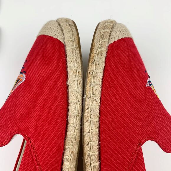 Cushion Walk by Avon Espadrille Flats Red Canvas Yacht Boat Slip On Women's 8 - Picture 9 of 12